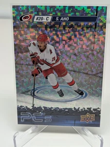 2023-24 Upper Deck Serie 2 #PC-34 Sebastian Aho Speckled Carolina Hurricanes - Imagen 1 de 2