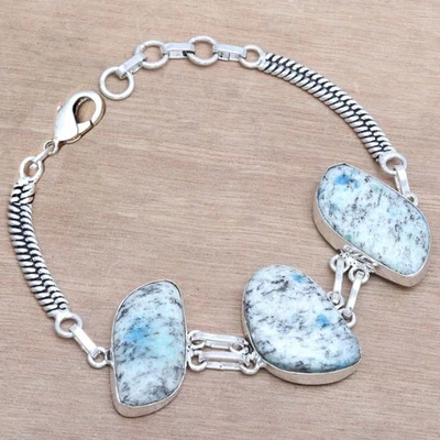 Pulseras de 7"" ajustables de 7"" con piedras preciosas de jaspe K2 Foto 1 de 4
