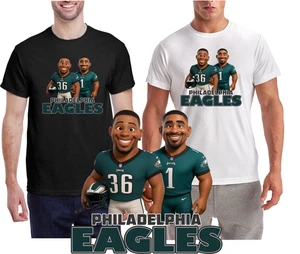 Neu / Philadelphia Eagles Barkley & Hurts / Quality Performance T-Shirt - Bild 1 von 9