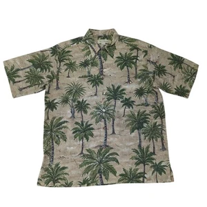 Tori Richard Honolulu Tropical Palm Tree Short Sleeve Button-down Shirt Sz Large - Picture 1 of 8