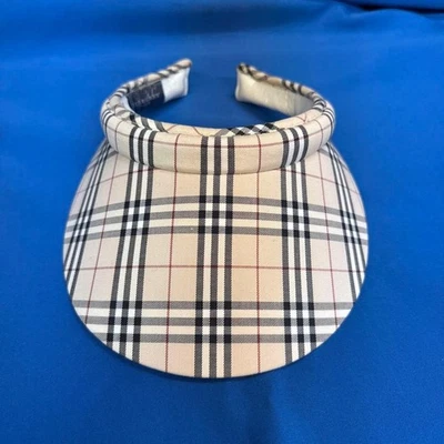 Burberry Golf Nova Check Sun Visor Women Hat Original Collection Accessory used - Image 1 of 4