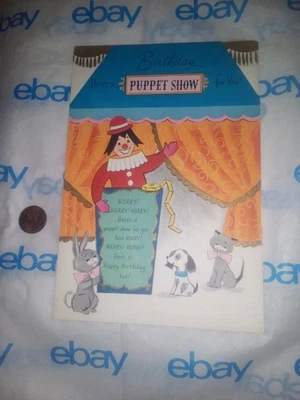 Wizard of Oz Birthday Card DOROTHY Land of Oz Puppet Show 25" LONG 1960s RARE!!! - Image 1 of 4