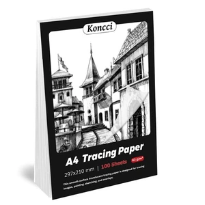 100 Sheets A4 Tracing Paper (63gsm) - Transparent Drawing Paper - Picture 1 of 7