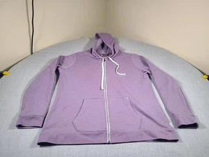 Eddie Bauer Hoodie Sweatshirt Womens Large Purple Full Zip Outdoor Activewear - Picture 1 of 13