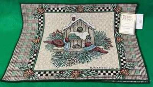 Winter Thema Tischset 18" x 13" Debbie Mumm zwei Stück Platzset - Bild 1 von 4