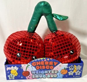 Cherry Disco Red Weighted Snug Bud Cherries Plush Pink Sky NEW Valentines Gift - Picture 1 of 7