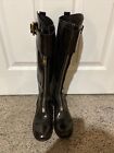 Tory Burch Size 6 M Tall Knee High Riding Boots Leather Zip Front