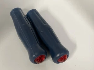 Blue BICYCLE GRIPS Coke Bottle SCHWINN ELGIN SHELBY FOX GRIPS Champion W/ref - Picture 1 of 3