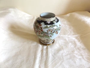 ANTIQUE JAPANESE NORITAKE PORCELAIN GINGER TEA SPICE JAR POT COUNTRY SCENES - Picture 1 of 18