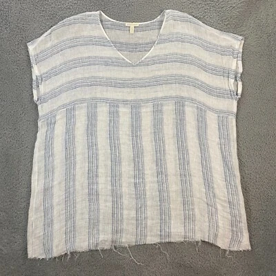 Top de lino Eileen Fisher para mujer L/XL cubierta playa piscina resort verano natación Foto 1 de 4