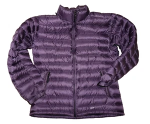 Women's MOD Purple Plum Goose Down Puffer Jacket LARGE *FLAW ON BOTTOM - Picture 1 of 9