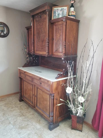 Antique Buffet Hutch Cover