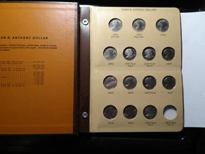 1979-1999 P D S Proof Susan B Anthony Dollars 17 Coin Set Nice Dansco Album - Picture 1 of 6