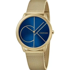 Calvin Klein Men's K3M5155N Minimal 40mm Blue Dial Stainless Steel Watch - Picture 1 of 1