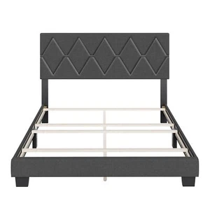Boyd Sleep Diamond Upholstered Platform Bed with Headboard and Durable - Picture 1 of 5