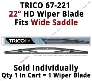Hoja limpiaparabrisas TRICO 67-221 para autocaravana autobús y camión comercial silla ancha de 22" HD - Imagen 1 de 8