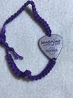 HARD ROCK CAFE IMAGINE BRACELET JOHN LENNON BEATLES GUITAR PICK CHARITY PURPLE!