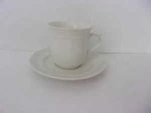 French Country White Cup & Saucer- Japan.  Excellent Used Condition - Picture 1 of 7