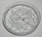 Vintage 9.5" Round Glass 5 Section Serving Treat Tray 