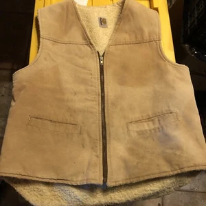 Carhartt Sherpa gefütterte Distressweste Herren Größe XLT Bauernhof Ranch Rodeo RJ5 - Bild 1 von 4