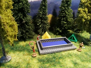 Pista HO | Piscina de instalación | Piscina | Piscina | Modelo terminado | 1:87 - Imagen 1 de 3
