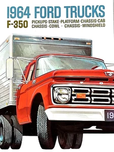MINT 1964 FORD F-350 MEDIUM DUTY TRUCK SALES BROCHURE ~ 4 PAGES - Picture 1 of 4