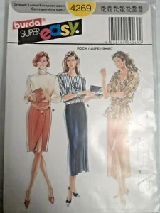 Skirt Pencil Straight Burda 4269 Sewing Pattern 10 12 14 16 18 20 22 UC Knee - Picture 1 of 4