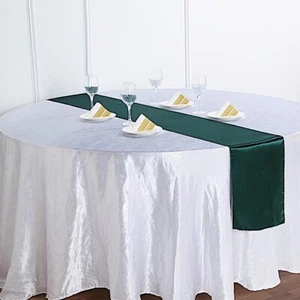 40 pcs SATIN 12x108" Table RUNNERS Wholesale Wedding Party Catering Fundraiser - Picture 1 of 199