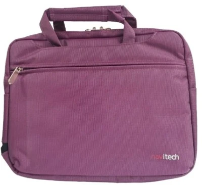 Navitech Purple Briefcase Bag for Laptop up to 20" Shoulder Strap NEW - Image 1 of 3