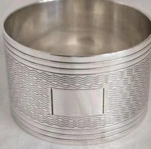 Antique sterling silver napkin ring. Birmingham 1920. By Edwin Joseph Houlston - Picture 1 of 22