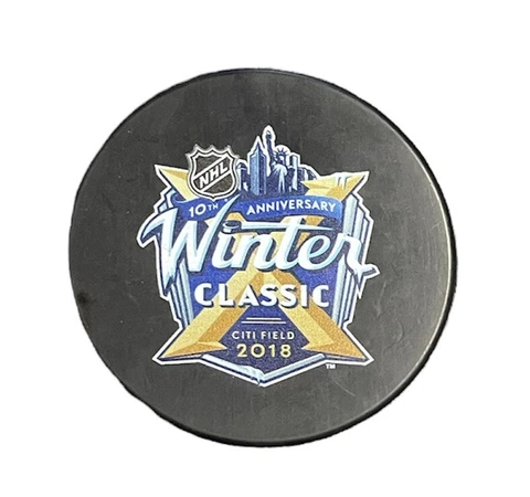 2018 NHL Winter Classic Citi Field New York Rangers Vs. Buffalo Sabres Logo Puck Cover