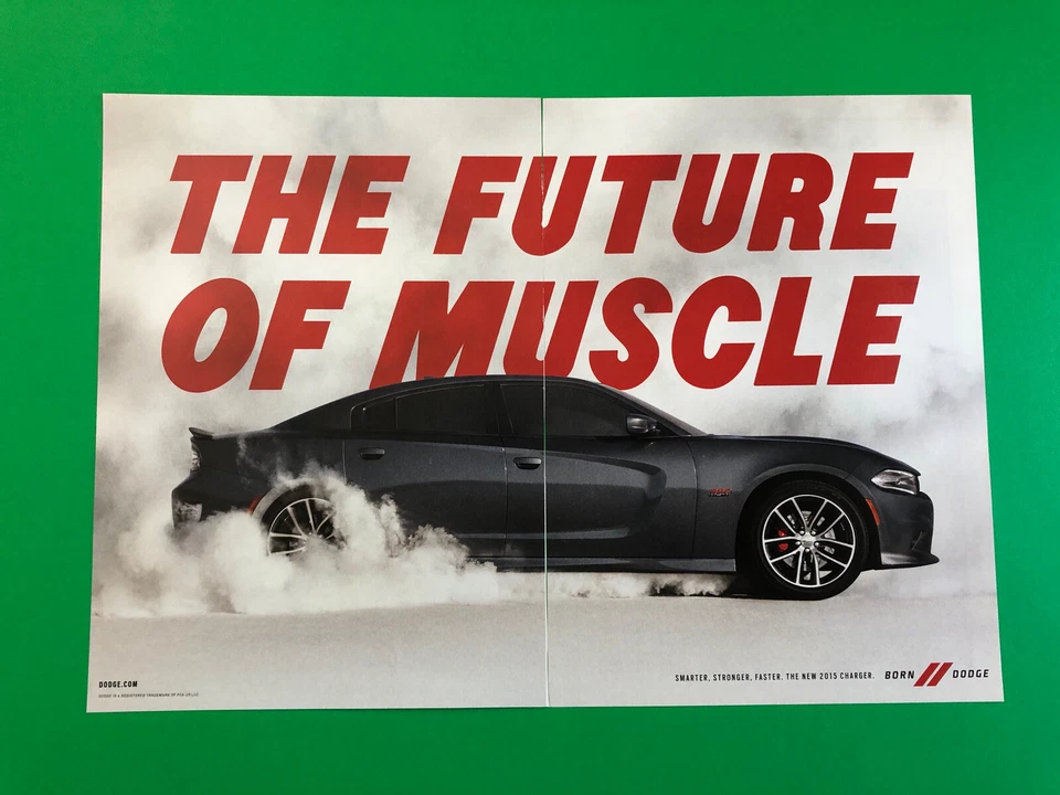 2015 DODGE CHARGER HEMI ORIGINAL VINTAGE PRINT AD ADVERTISEMENT PRINTED - Image 1 of 1