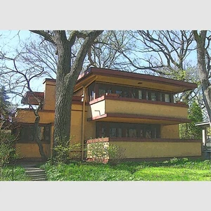 Tarjeta de arte ACEO impresión firmada (2,5" x 3,5") Frank Lloyd Wright's Laura Gale House - Imagen 1 de 5