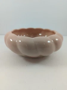 1980er Vintage Keramik Vorhang Rosa Übertopf Art Deco Revival 8" - Bild 1 von 8