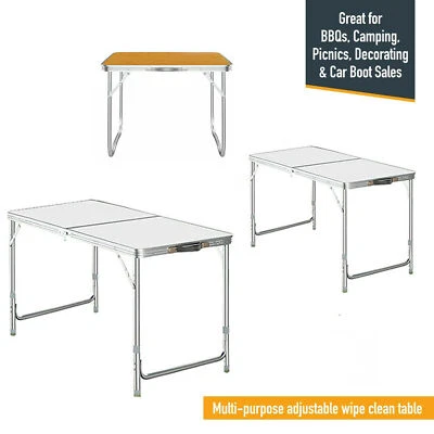 MYGARDEN Catering Camping Heavy Duty Folding Trestle Table Picnic Party 2.3ft 2.6ft & 4ft