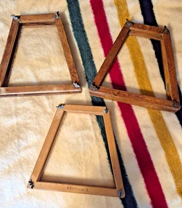 VINTAGE-3 WOOD TENNIS RACKET Tension Frames w/springs and bolts! - Picture 1 of 6