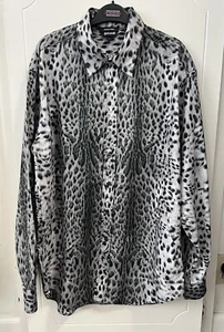 Just Cavalli Jaguar Print Long sleeve Shirt Size 48 - Picture 1 of 7