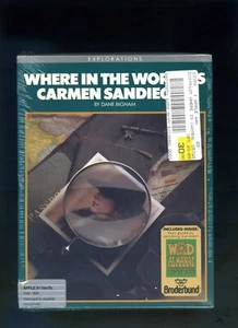 Dov'è Carmen Sandiego? Apple II+ IIe IIc 1985 mai aperto sigillato - Foto 1 di 5