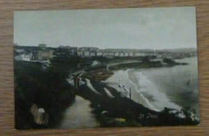 Postcard St Ives Bay Beach Huts 1910 era - Picture 1 of 2