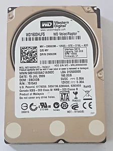 160 GB SATA Western Digital WD1600HLFS-75G6U1 10K 16MB HDD 2.5" Hard Drive - Picture 1 of 1