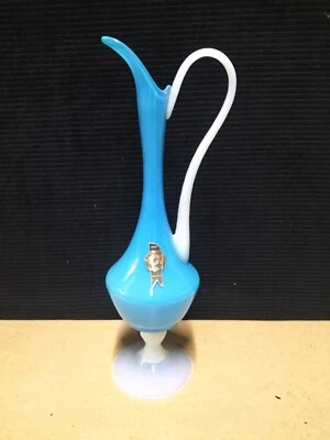 Ancien vase soliflore en opaline Bleu, Plusieurs Dispo Dans Ma Boutique 😉😉 - Photo 1/4