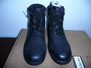 UGG Women's Harrison LACE Fashion Boot, Black Leather, 8M US - Picture 1 of 7