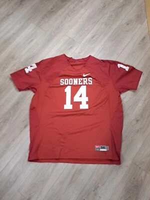 Oklahoma Sooners Football Jersey Sam Bradford #14 Nike Team Size 56 NCAA Swoosh - Image 1 of 4