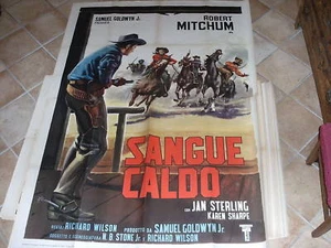 MANIFESTO ORIGINALE SANGUE CALDO R.MITCHUM 1962 - Imagen 1 de 1