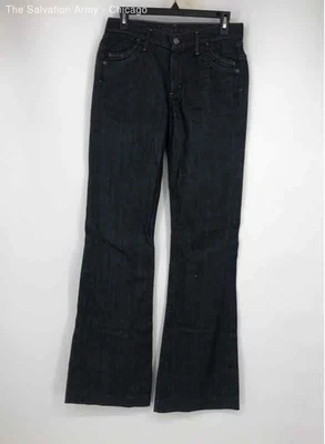 Citizens Of Humanity Womens Blue Dark Wash Denim Wide-Leg Jeans No Size - Image 1 of 4