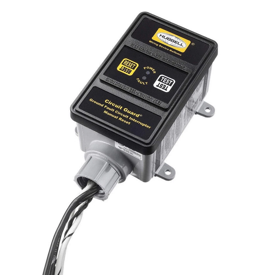 HUBBELL WIRING DEVICE-KELLEMS GFHW430 Hard Wired GFCI,30 A,Black,120/208VAC 1DJG - Image 1 of 1