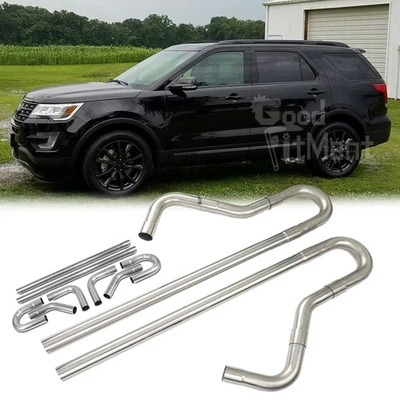 Tubo de escape 8X 2,5" mandril 304 recto curva en U para Ford Expedition 3,5 L Foto 1 de 4