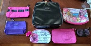 EUC Lot Of 6 Lancôme Paris Makeup Bags And Travel Bathroom Cosmetic Bags - Picture 1 of 16
