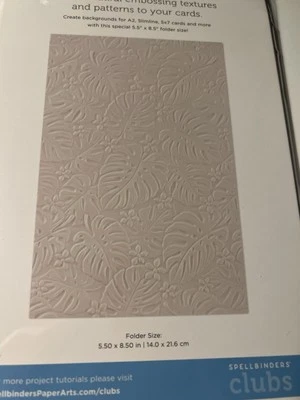 Spellbinders Embossing folder club May 24 Tropics 3d - Image 1 of 2