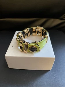 Rebecca Minkoff Snap Gold And Yellow Bracelet - Picture 1 of 4